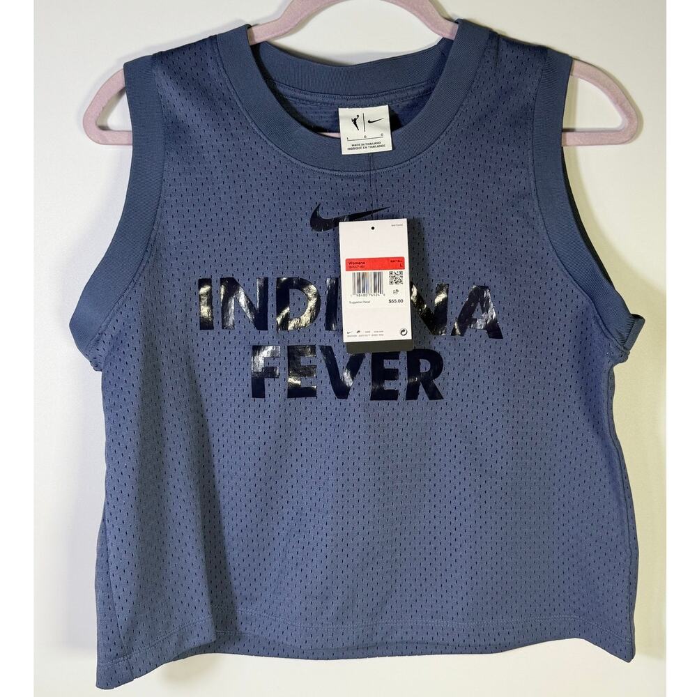 Nike Indiana Fever Mesh Tank Top Women’s L Blue Sleeveless Basketball NWT